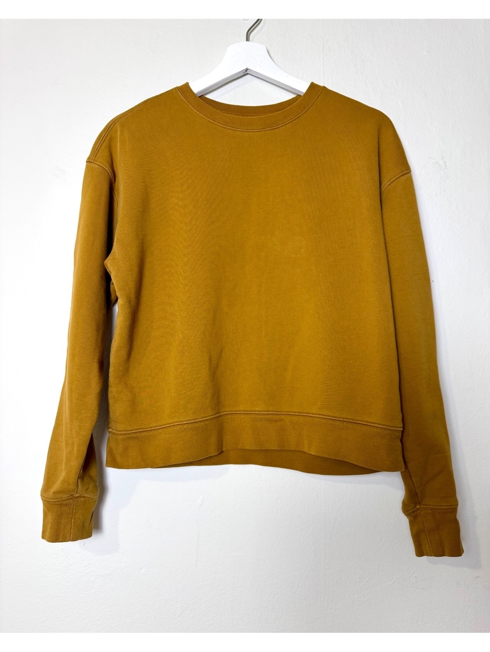 Girlfriend Collective sweatshirt long sleeve amber organic cotton size XS